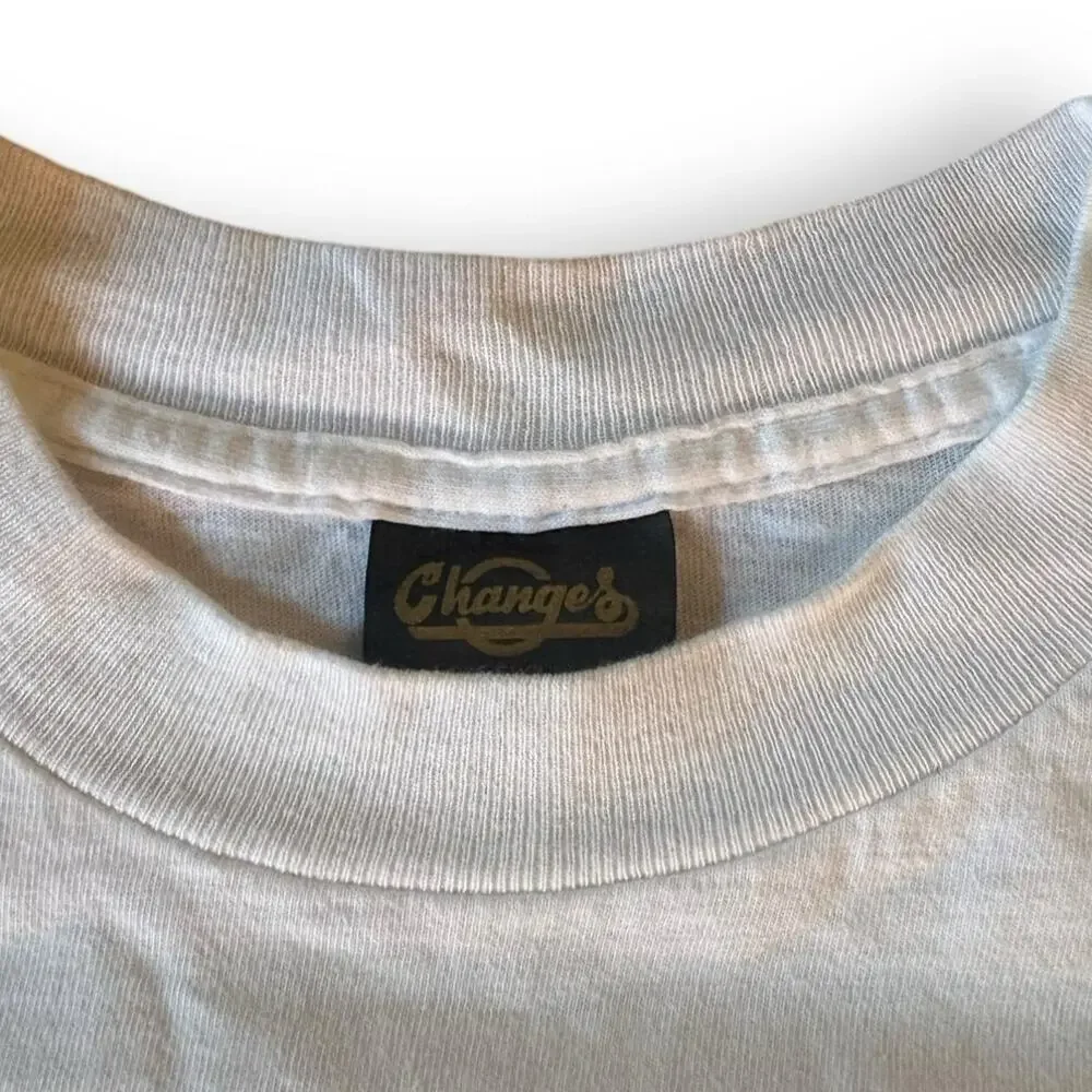 Vintage Simpsons Say Cheese Single Stitch Double Side White Shirt Changes M